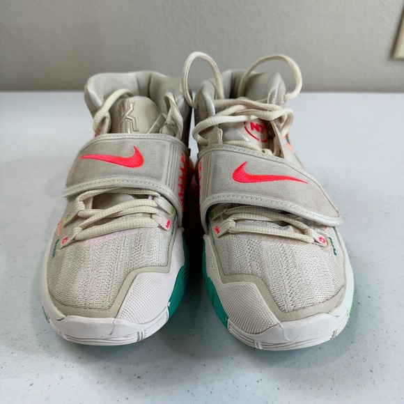 Nike Women's‎ Kyrie 6 N7 Light Cream Flash Crimson Sail Sneaker Shoes Size 4 - Picture 2 of 12